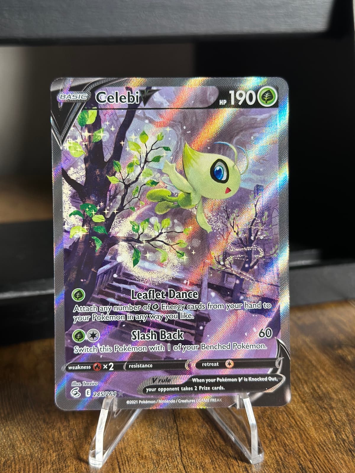 2021 Fusion Strike Celebi V Ultra Rare 245/264