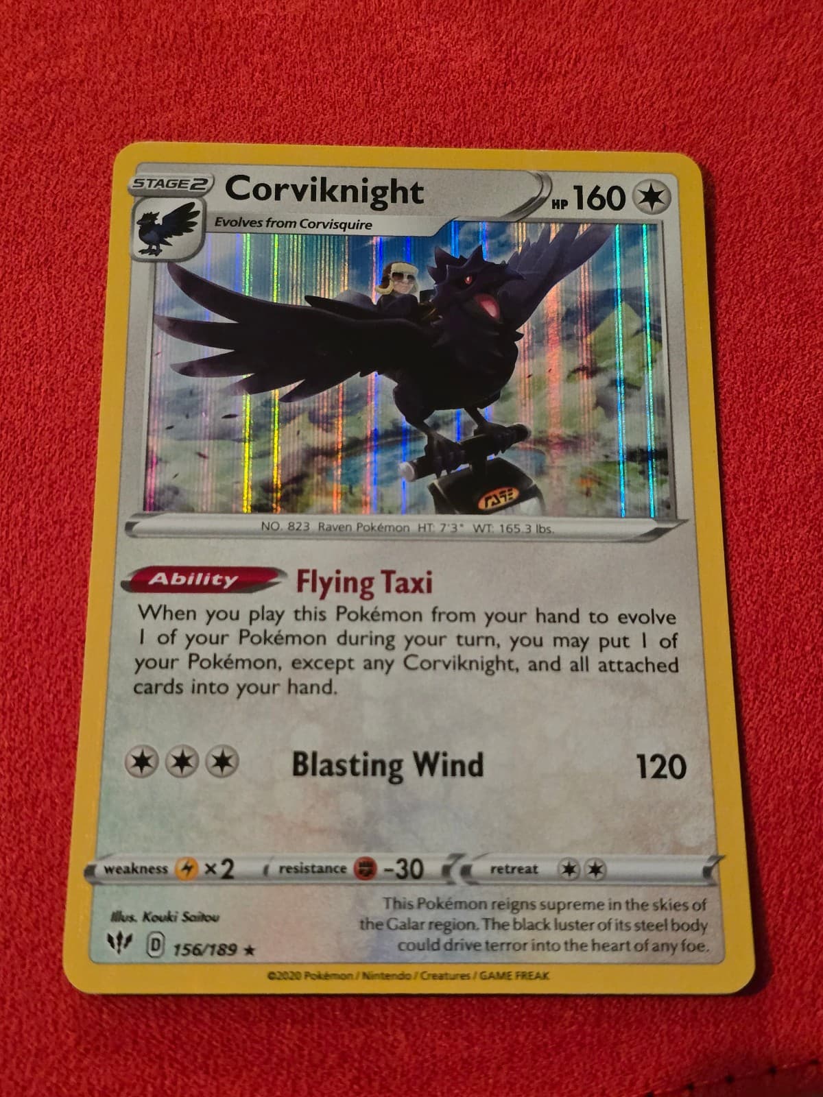 Corviknight Holo Rare 156/189 - Darkness...