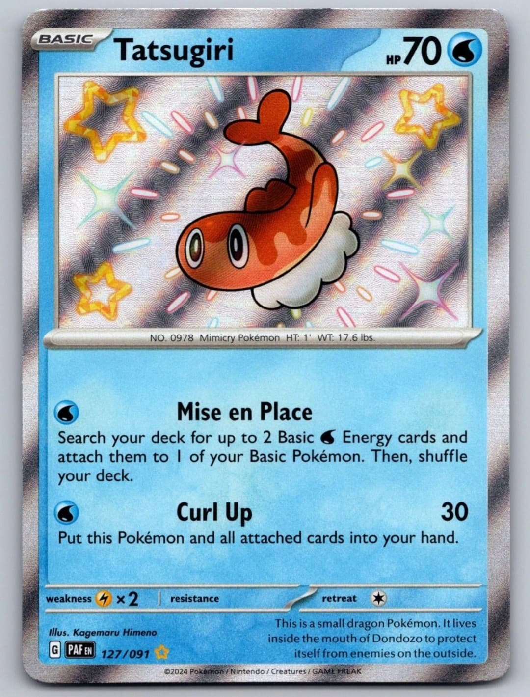 Paldean Fates Tatsugiri 127/091 Shiny Rare