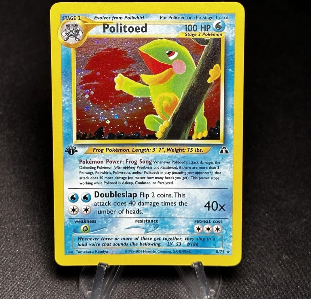 2001 POKEMON NEO DISCOVERY #8 POLITOED First...