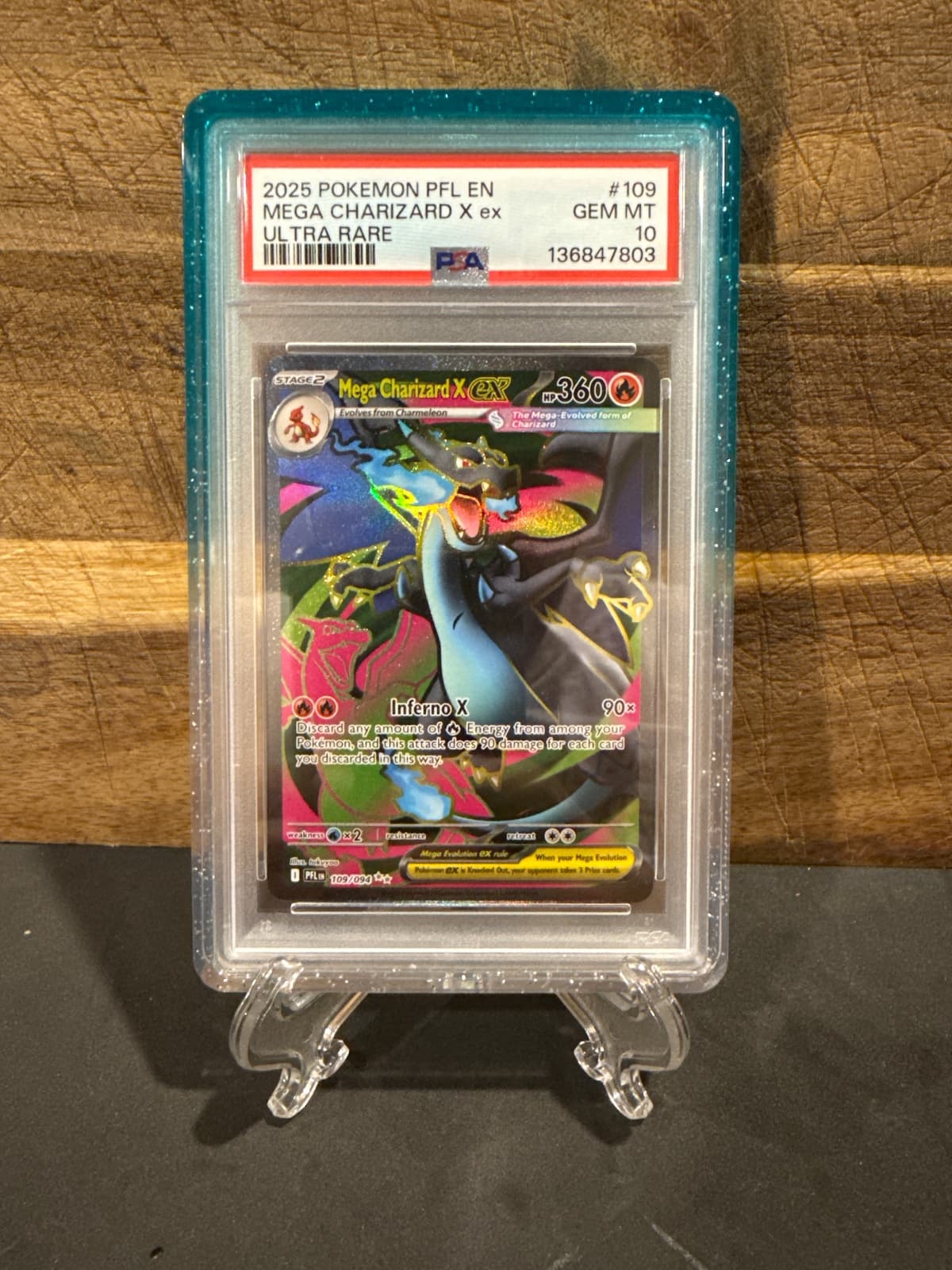 2025 Pokemon PFL Mega Charizard X ex #109 PSA 10