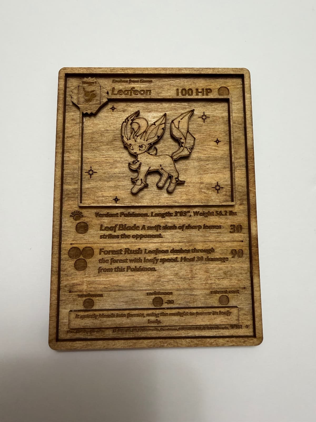 Wooden Leafeon Card