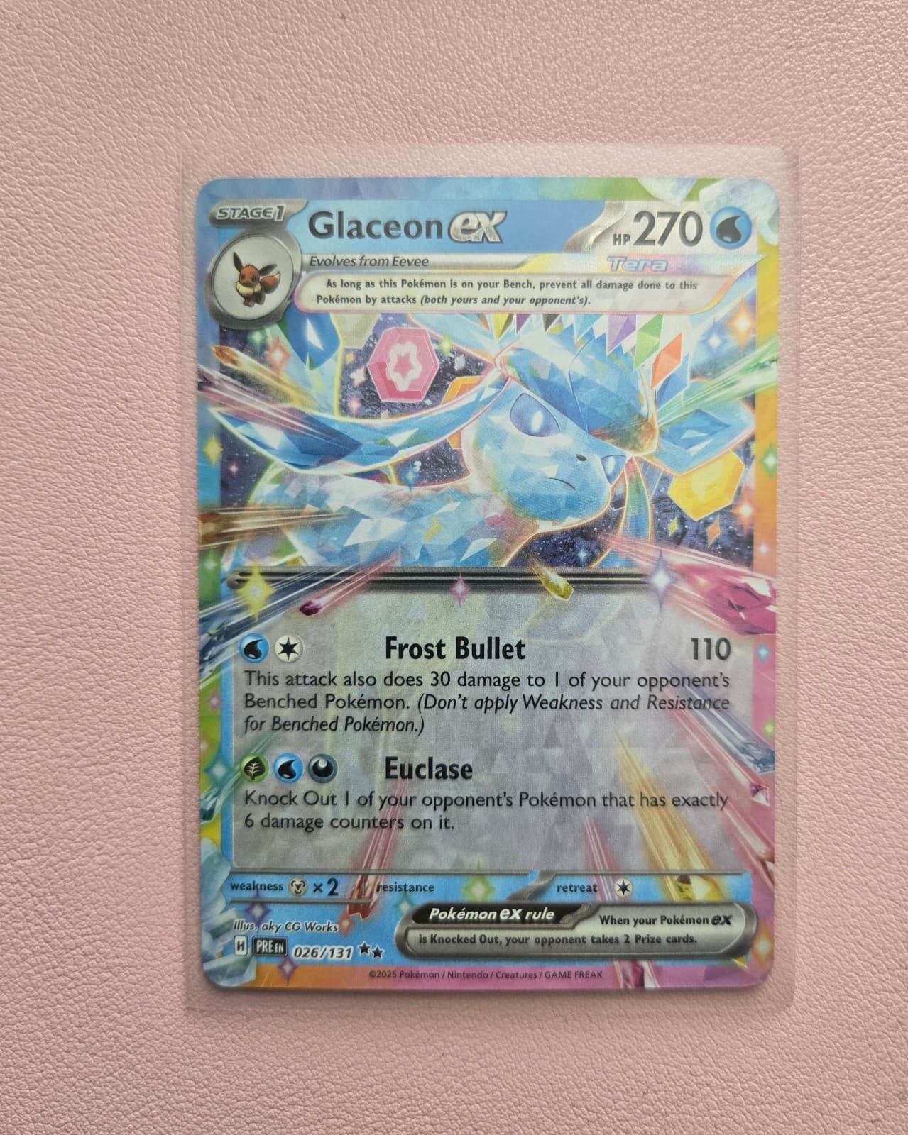 2025 Prismatic Evolutions Glaceon ex 026/131