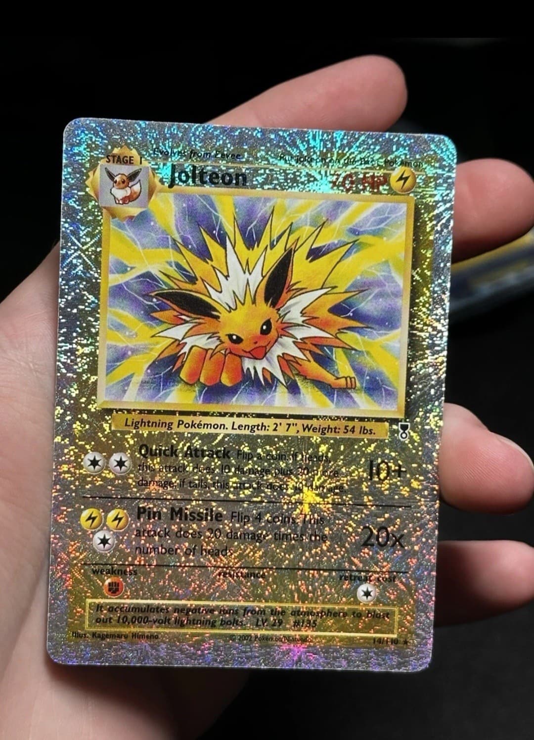 2002 Pokemon Legendary Collection Jolteon #14...