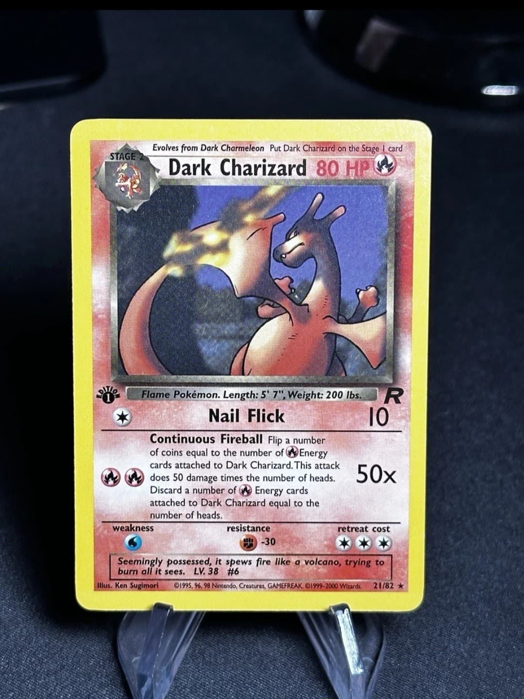 1st Edition Dark Charizard  21/82 Team Rocket...