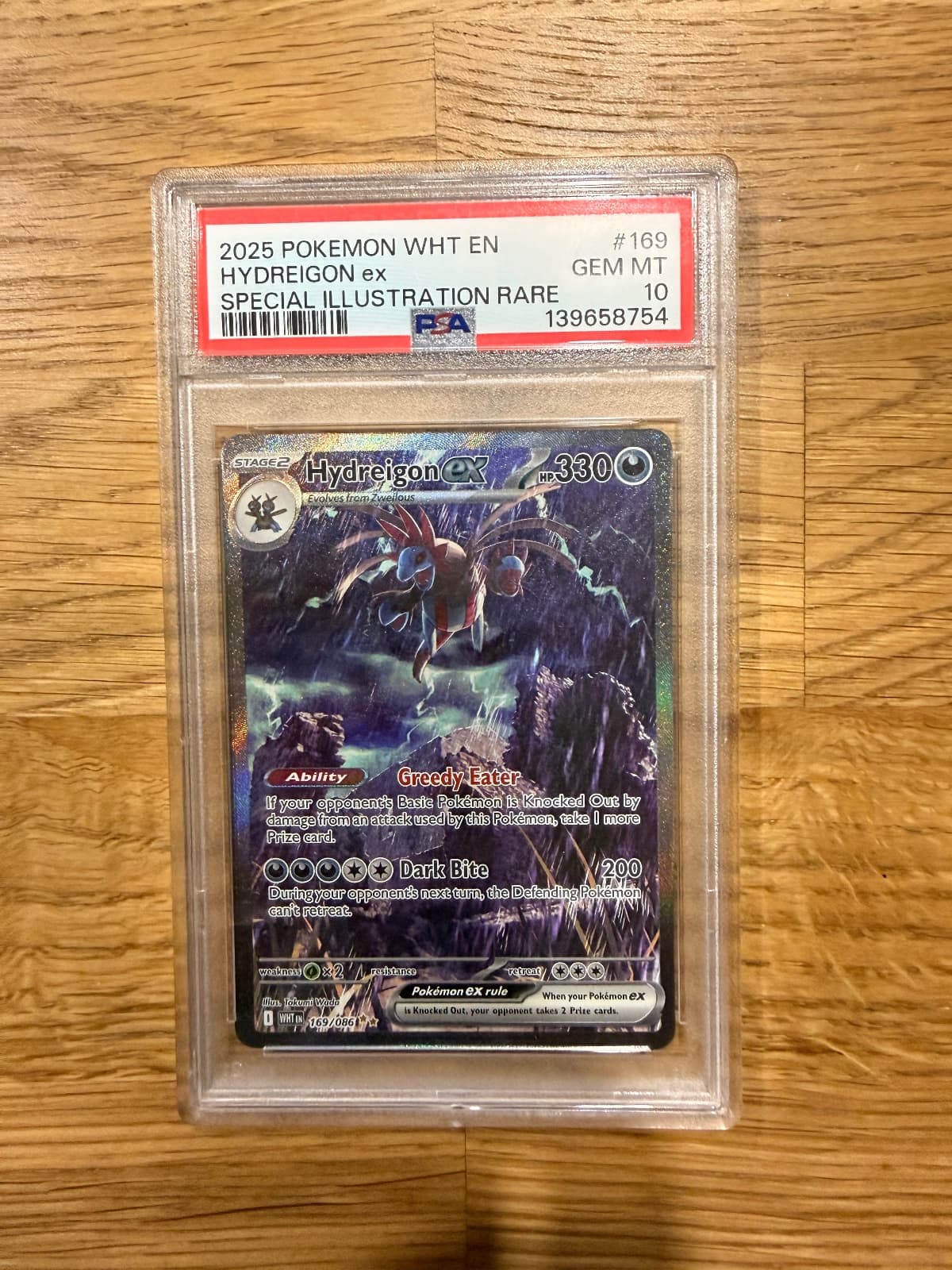 2025 Pokémon WHT Hydreigon ex 169 PSA 10