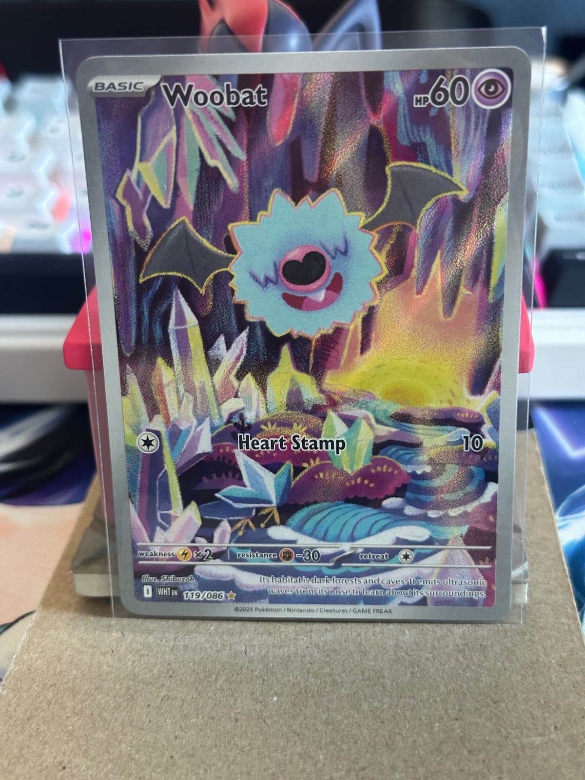 Woobat - 119/086 SV: WHITE FLARE Illustration Rare