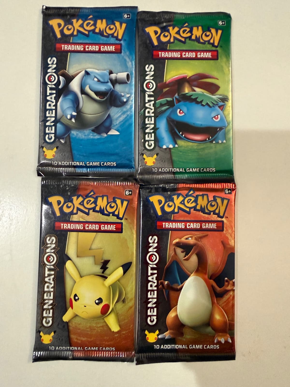 4x Pokemon Generations booster packs - Art Set