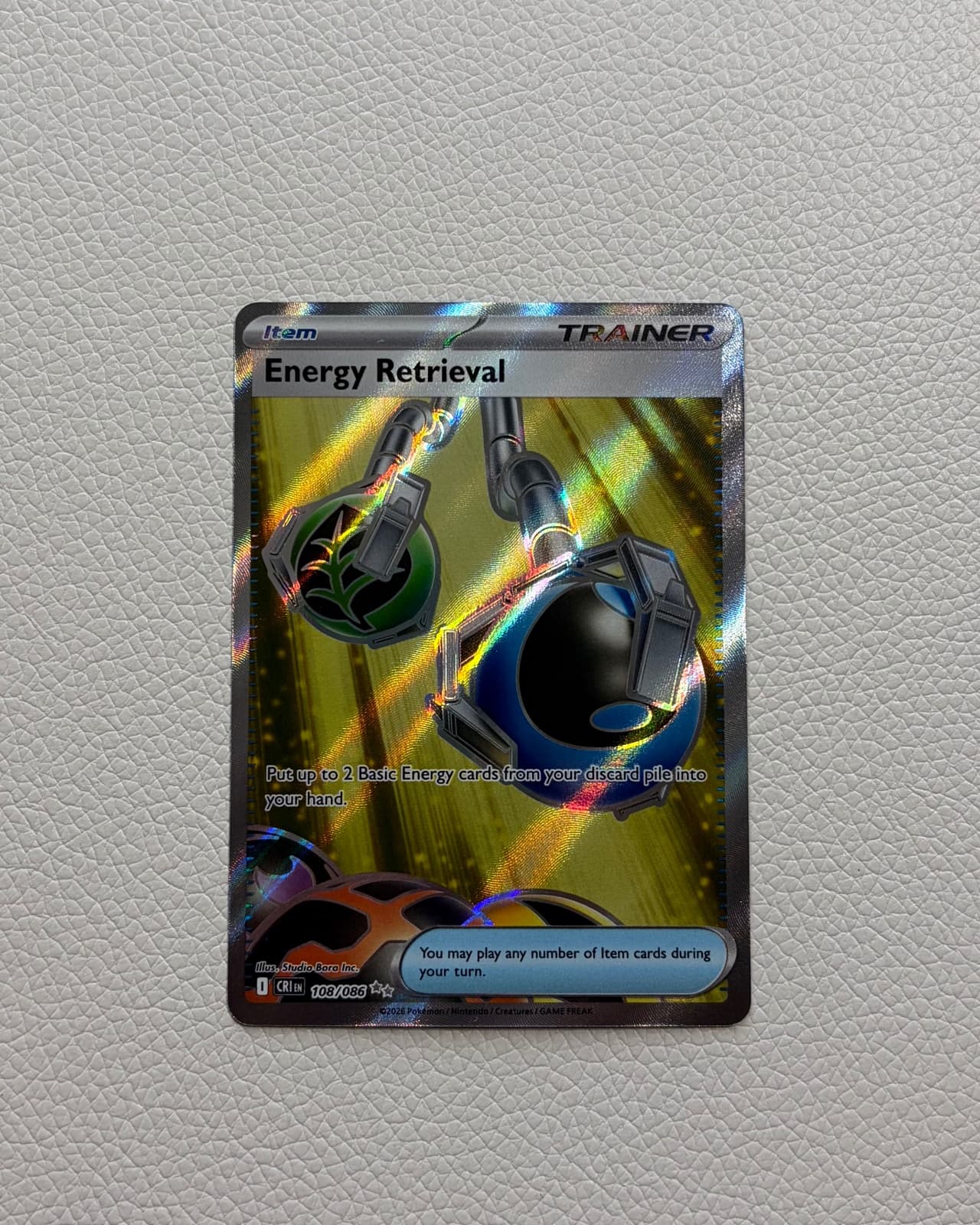 Chaos Rising Energy Retrieval 108/086 Full Art...