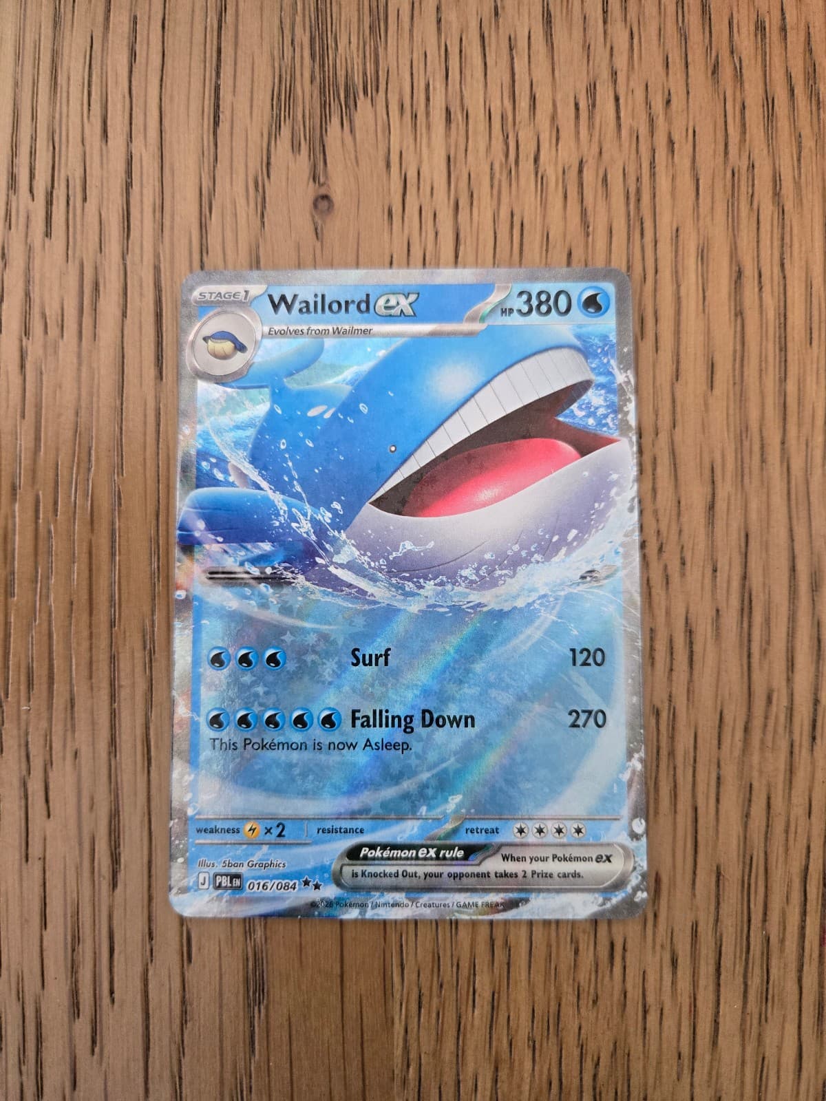 Wailord Ex 016/084 - Pitch Black