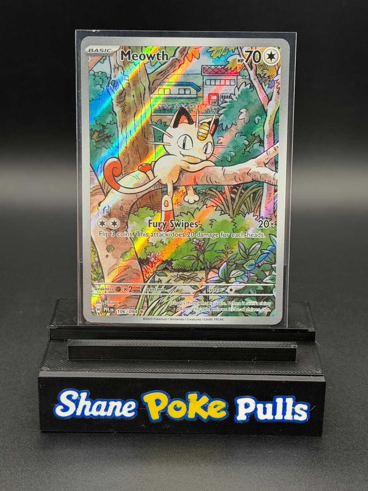 Meowth Illustration Rare 106/094 Phantasmal Flames