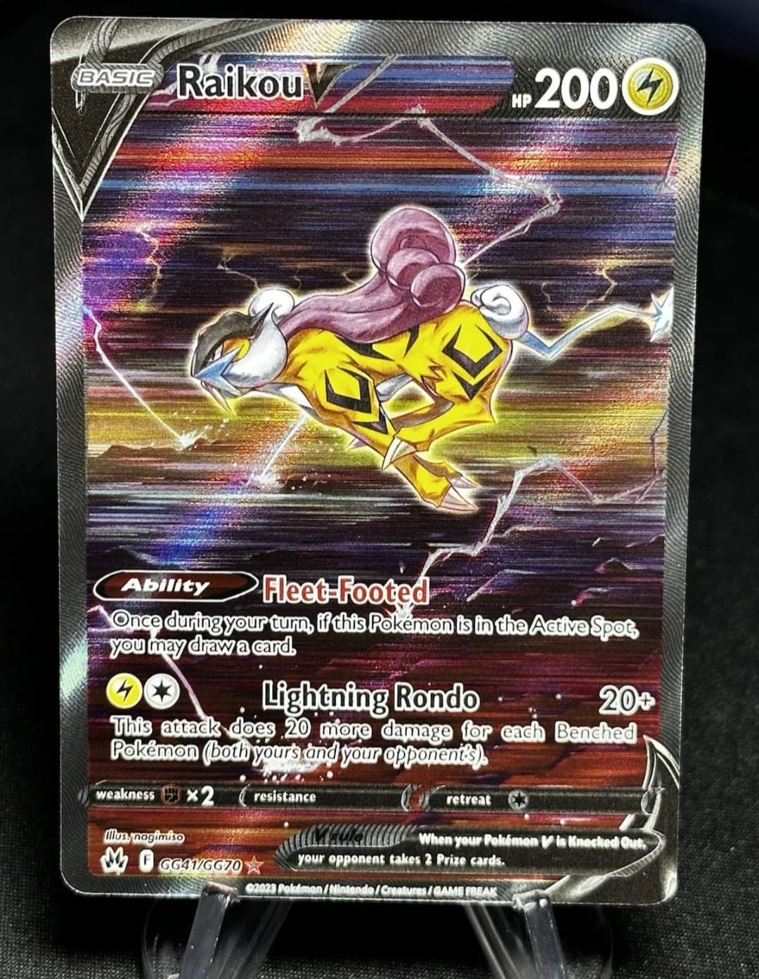 Pokemon Raikou V GG41/GG70 Crown Zenith...