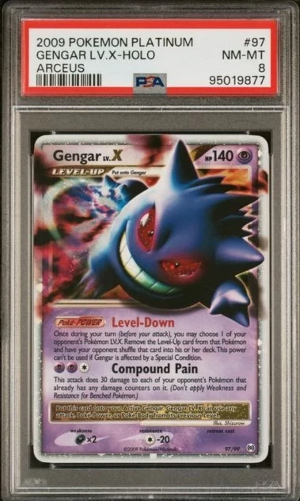 2009 POKEMON PLATINUM ARCEUS #97 GENGAR...