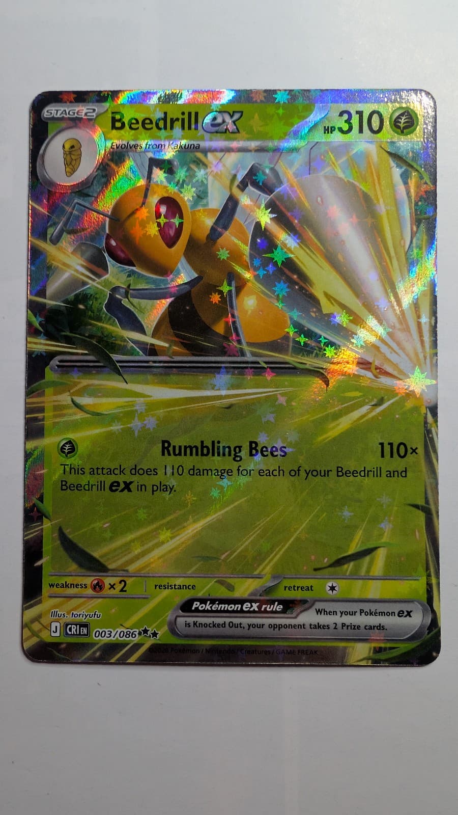 Chaos Rising Beedrill ex 003/086