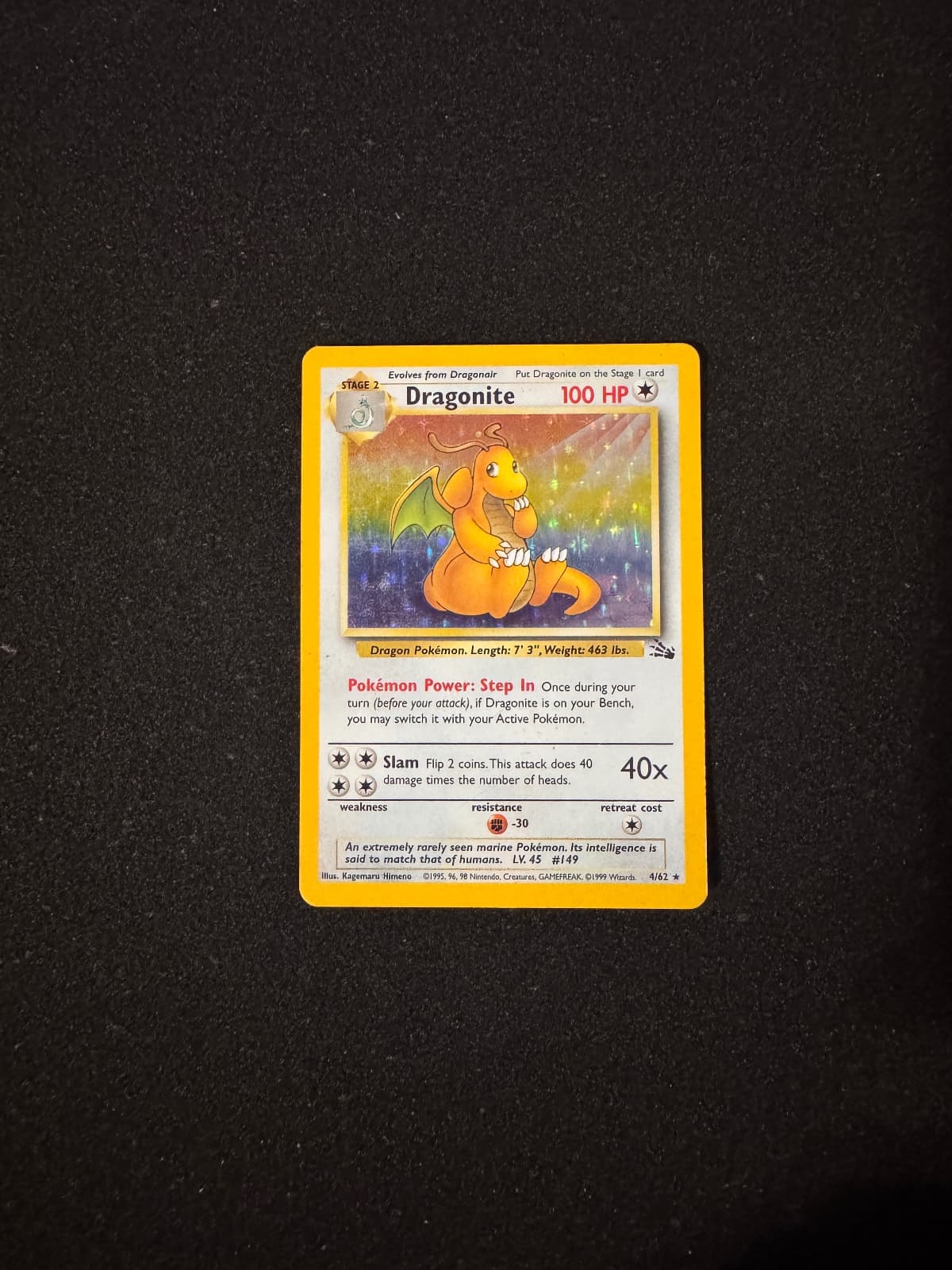 1995 Fossil Dragonite 4/62