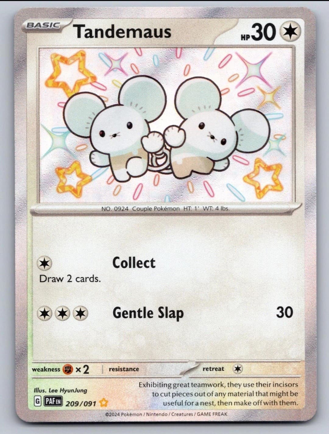 Tandemaus 209/091 Shiny Rare Paldean Fates...