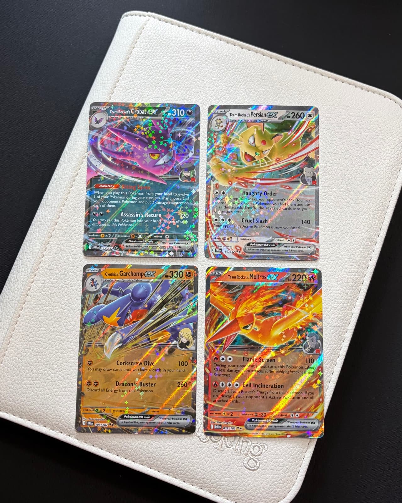 3 Team Rocket exs - Crobat 122/182, Persian...