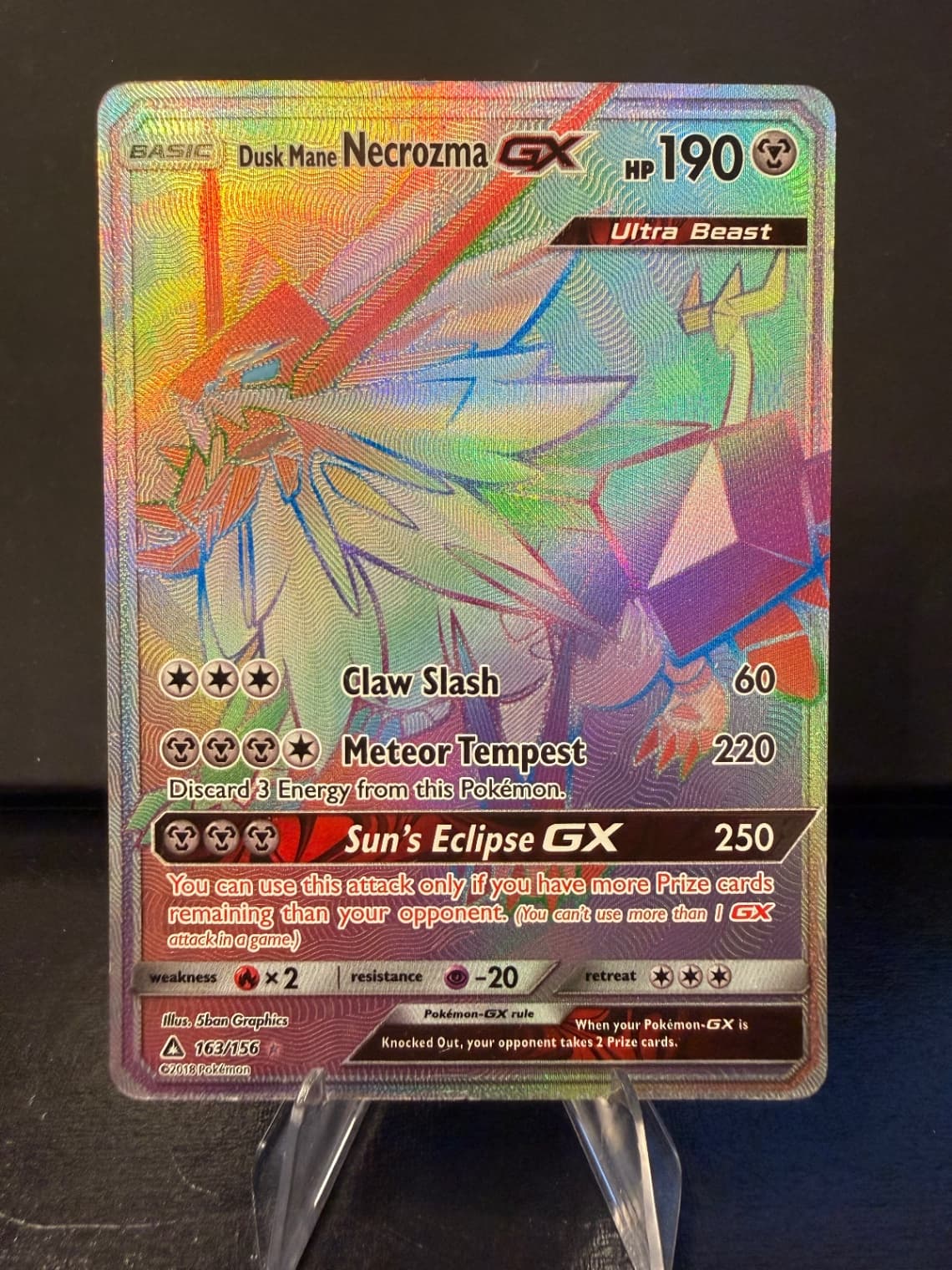 Ultra Prism Dusk Mane Necrozma GX 163/156...