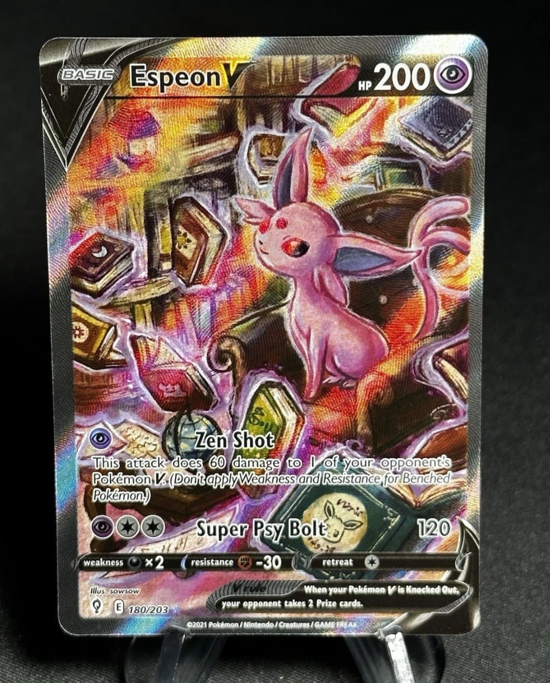 2021 Pokémon Evolving Skies Espeon V 180/203...