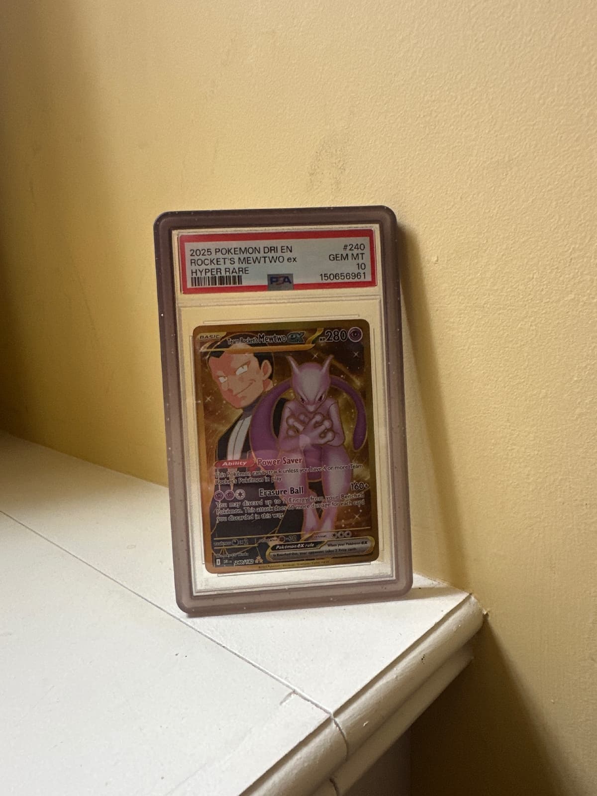 2025 Sword & Shield Rocket's Mewtwo ex #240 PSA 10