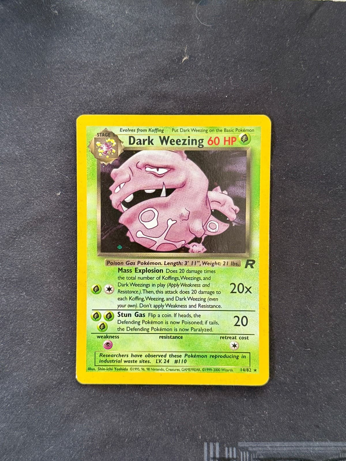 1999 Team Rocket Dark Weezing 14/82