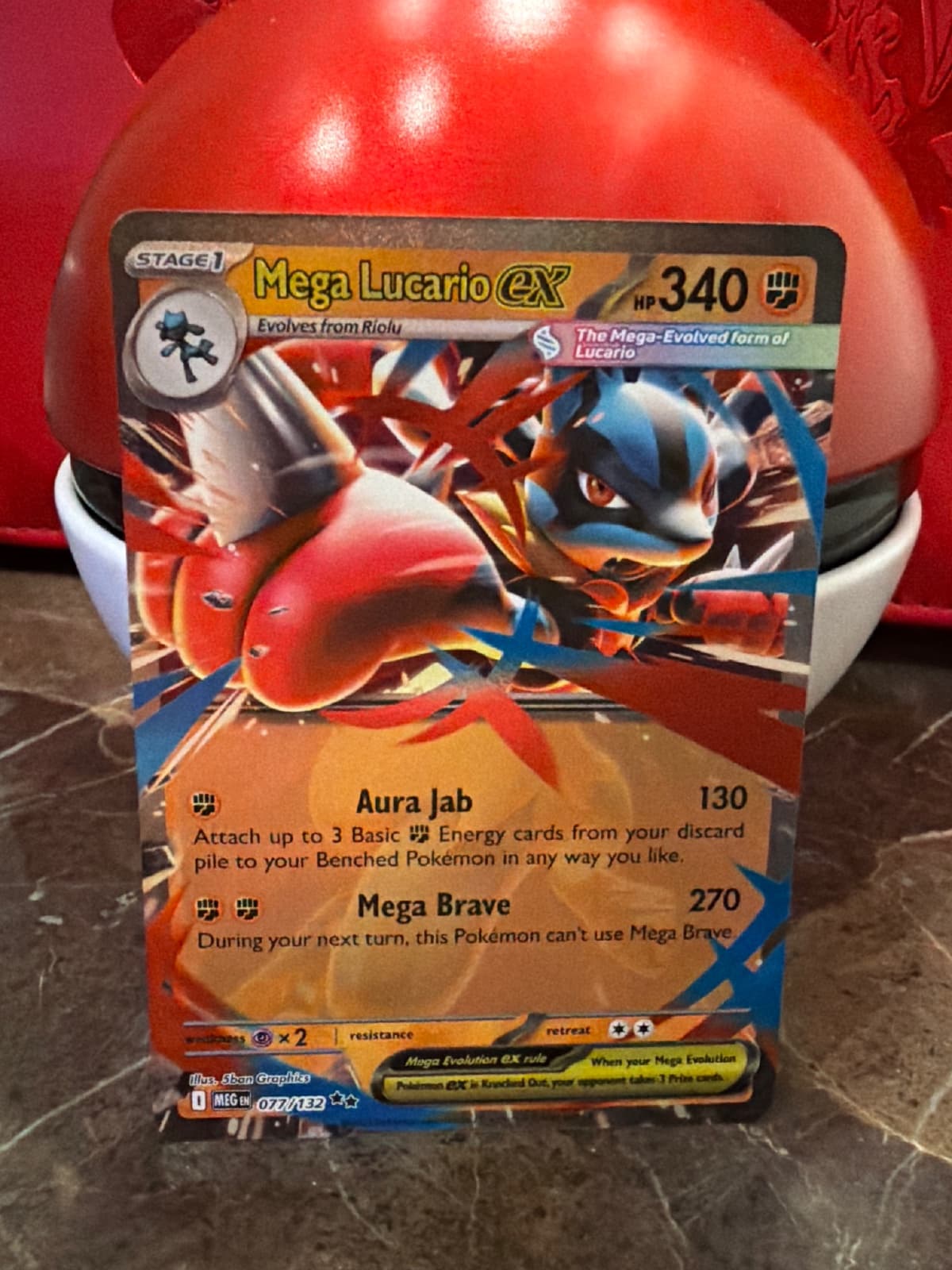 Mega Lucario ex Mega Evolution 077/132 Double Rare