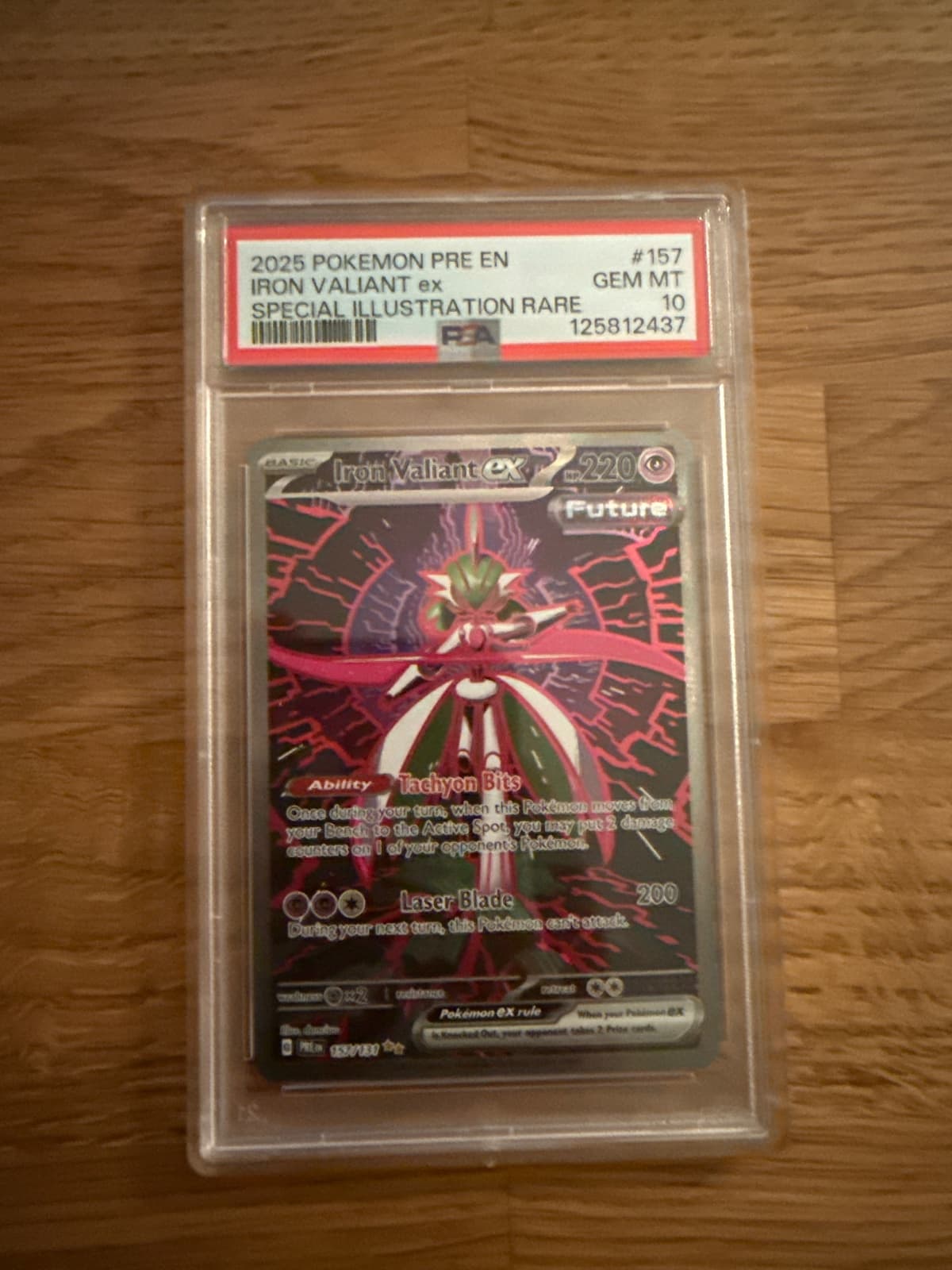 2025 Pokemon Pre EN Iron Valiant ex 157 PSA 10
