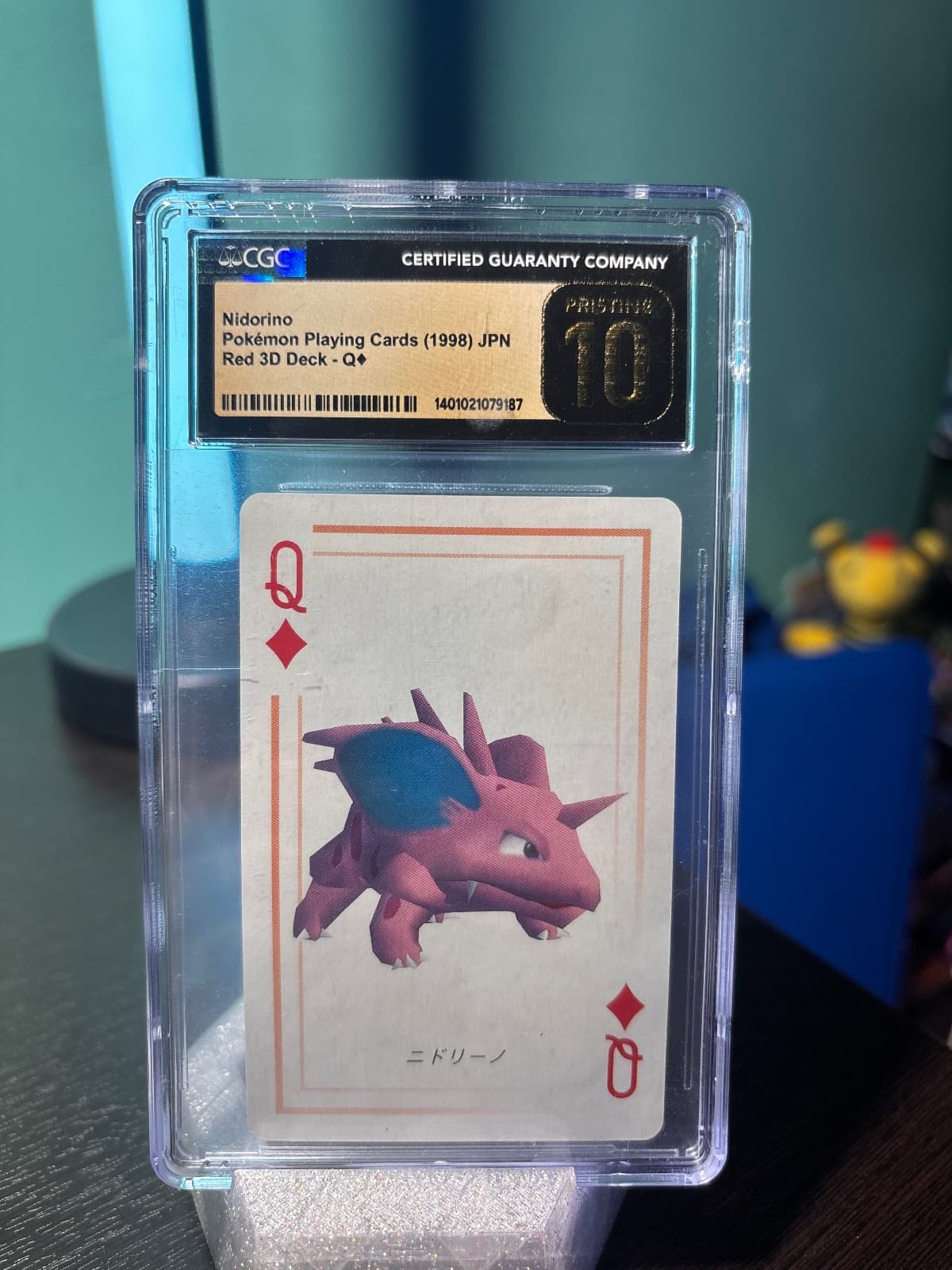 1998 Red 3D Deck Nidorino Q CGC 10
