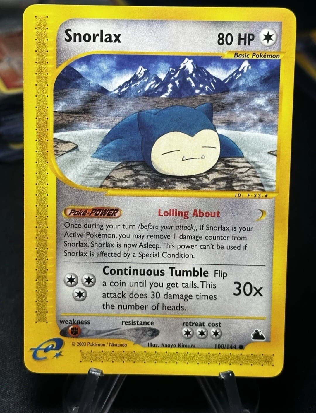 Pokémon TCG Snorlax Card Skyridge 100/144...
