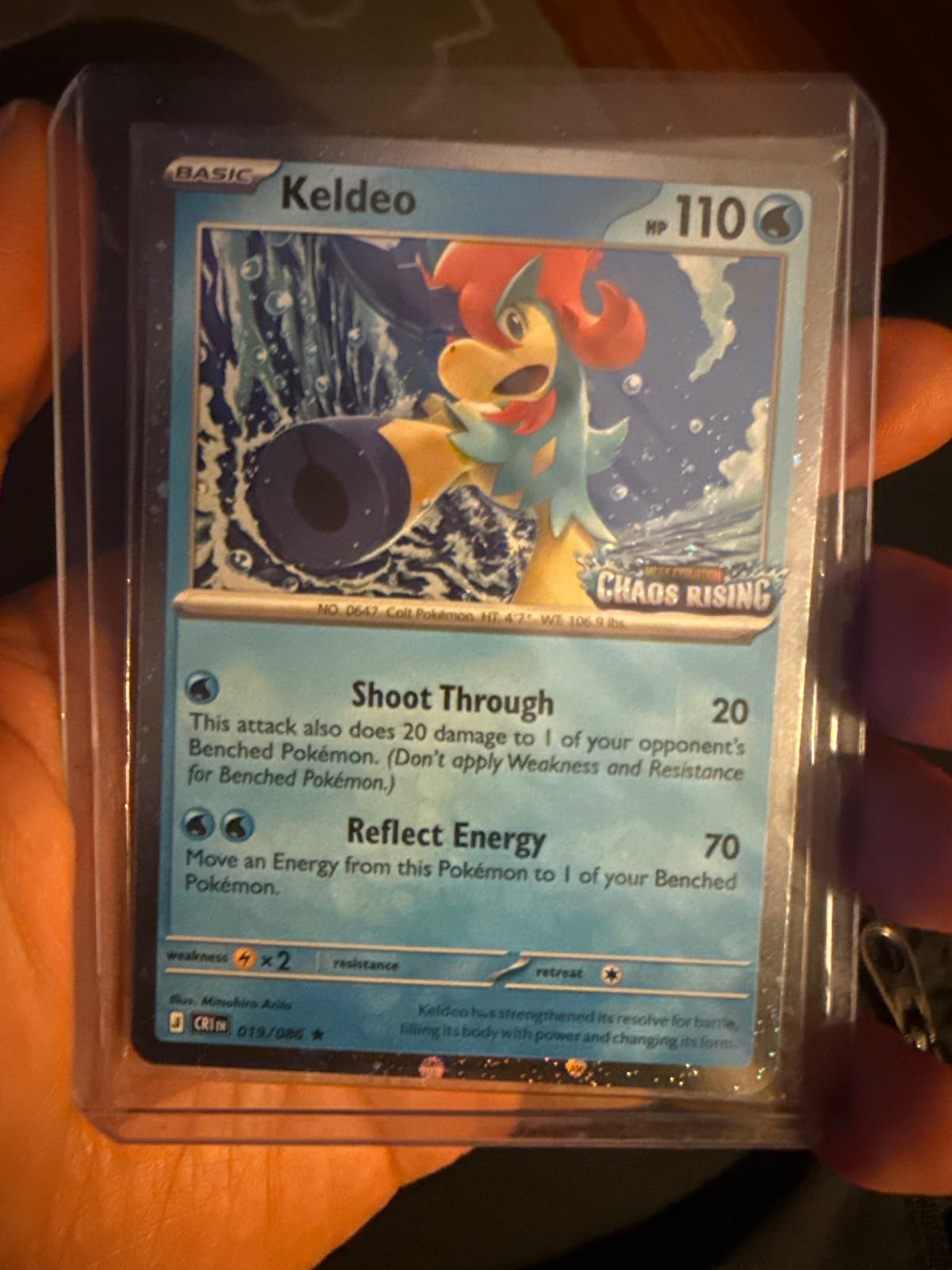Keldeo 019/86 Chaos Rising Promo Stamped