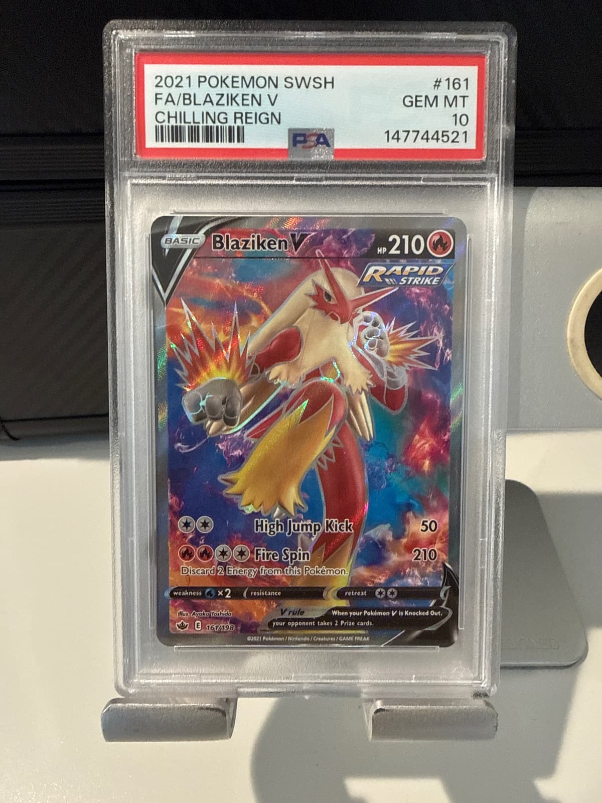 2021 Sword & Shield Blaziken V 161/202 PSA 10