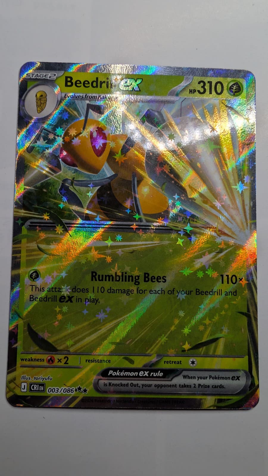 Chaos Rising Beedrill ex 003/086