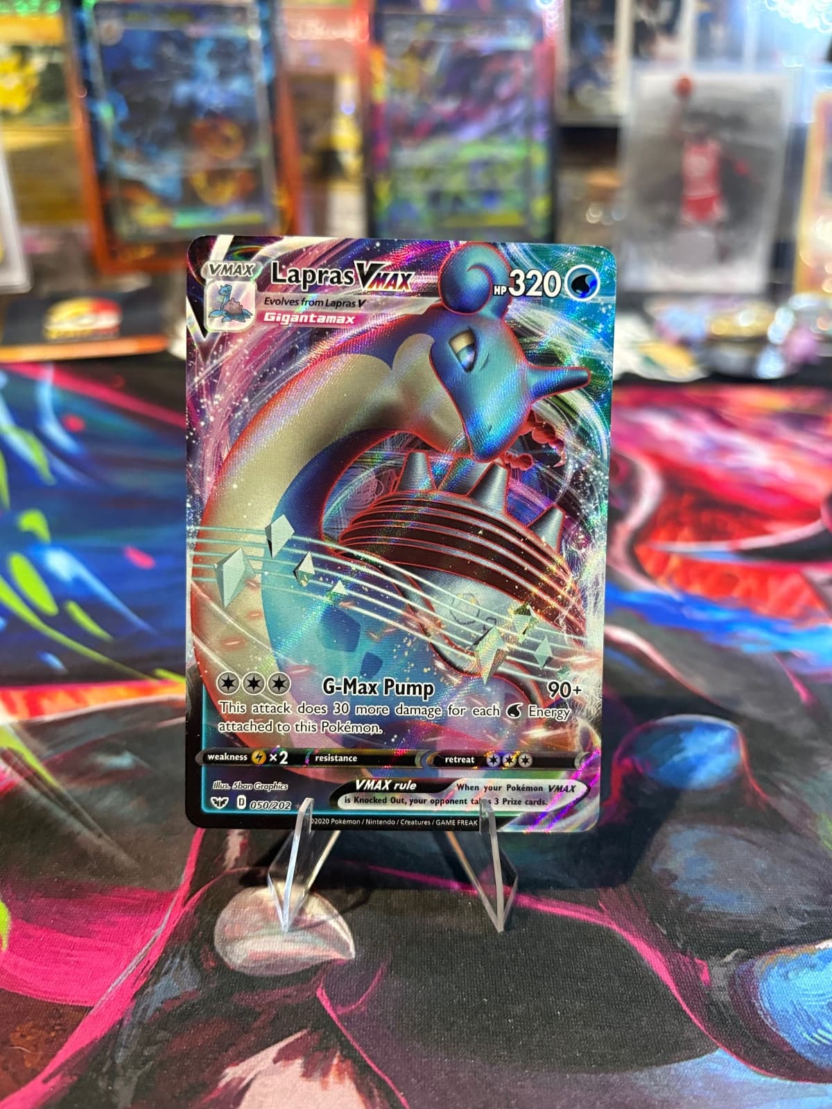 Lapras VMAX - Sword & Shield - 50/202 Holo Rare