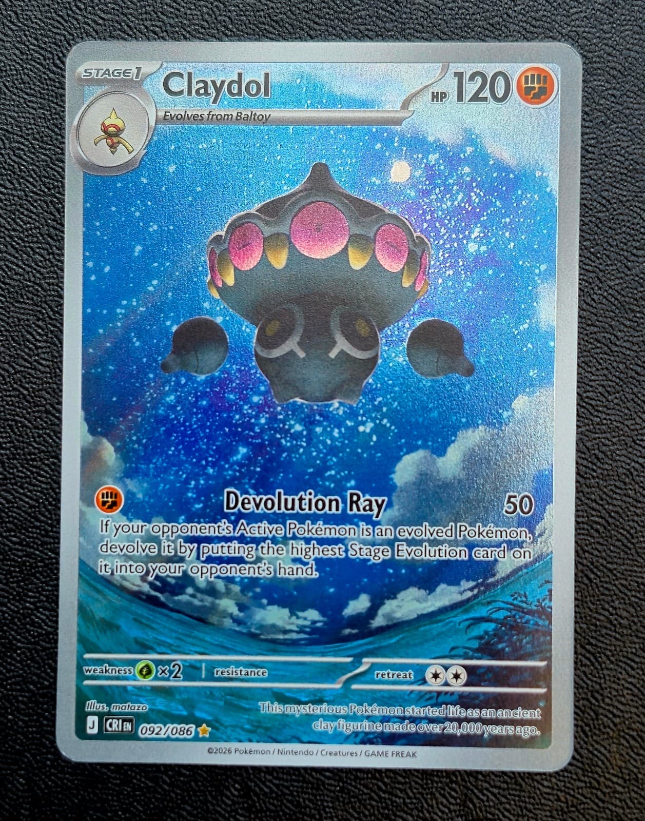 Claydol 092/086 Chaos Rising Illustration Rare