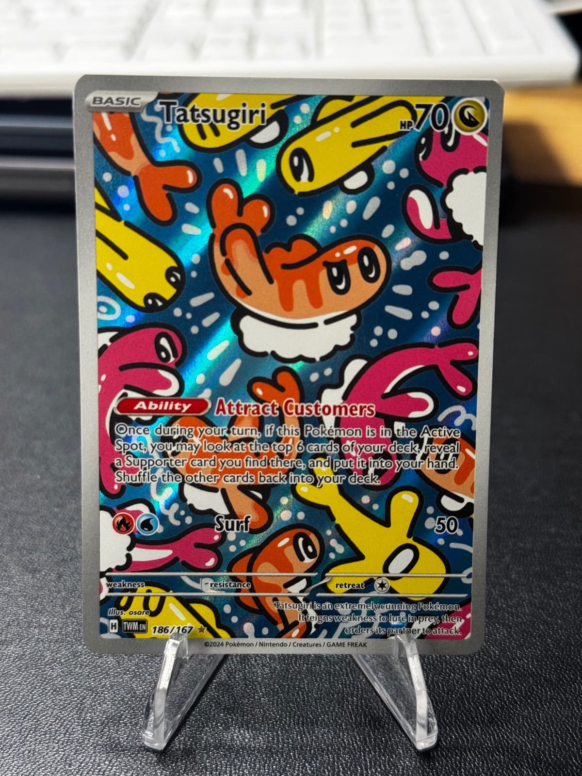 Pokémon TCG Tatsugiri 186/167 Illustration...