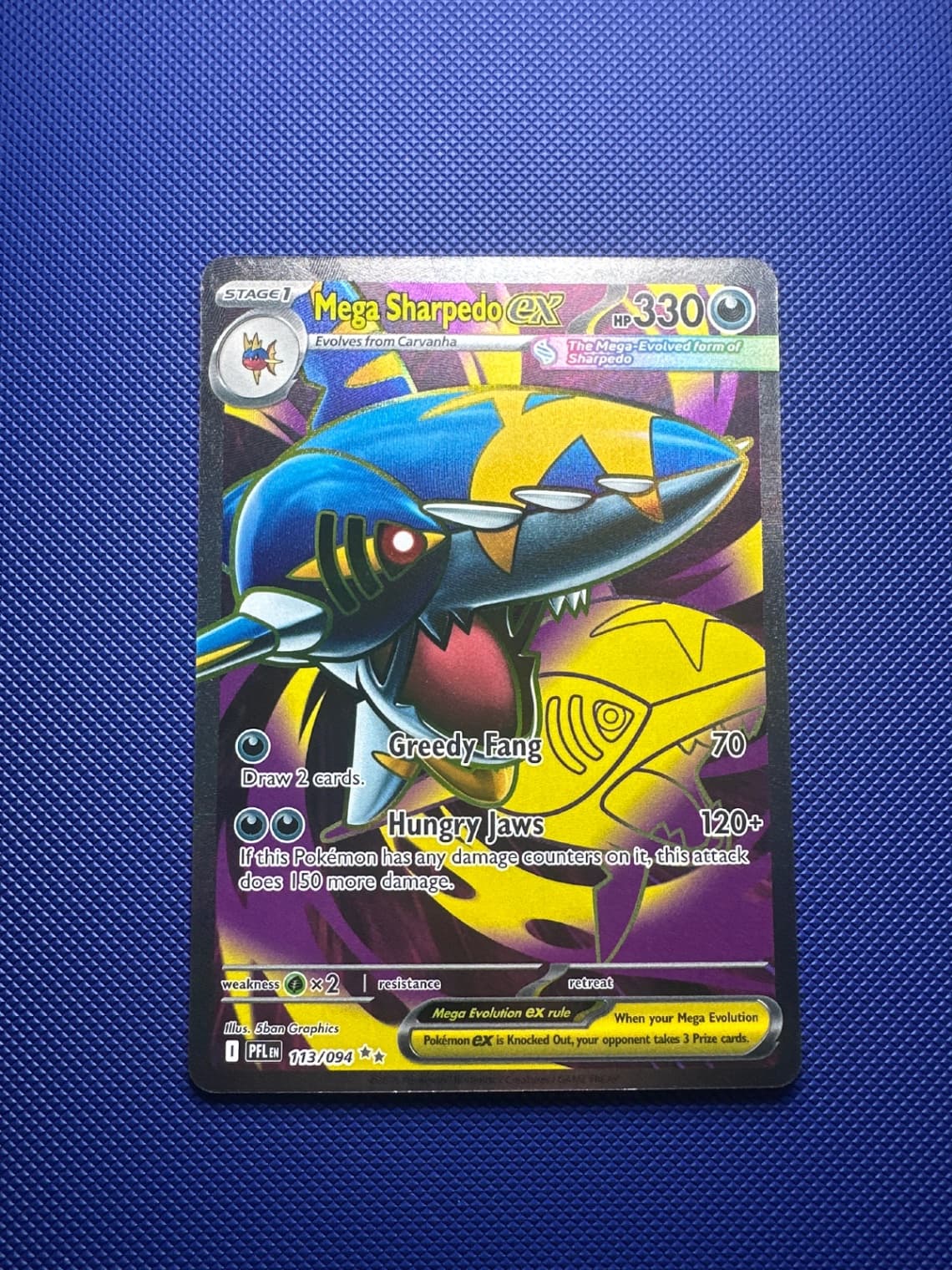 Mega Sharpedo ex Phantasmal Flames 113/94...