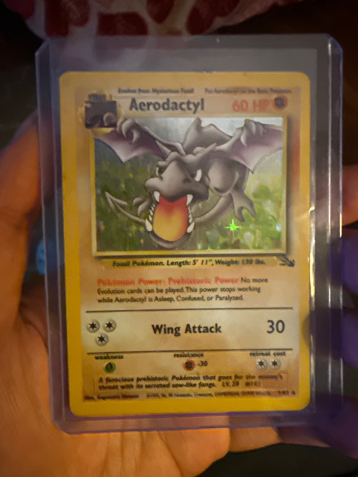 Aerodactyl 1/62 Base Set Holo