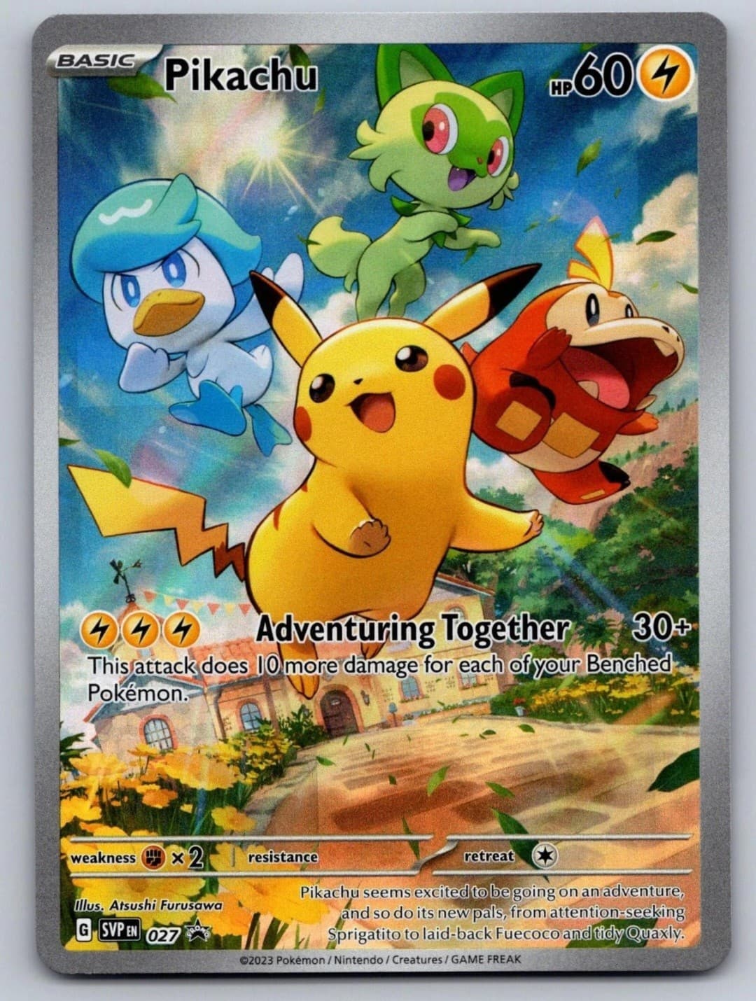 Pikachu 027 Holo Promo Scarlet & Violet Promo...