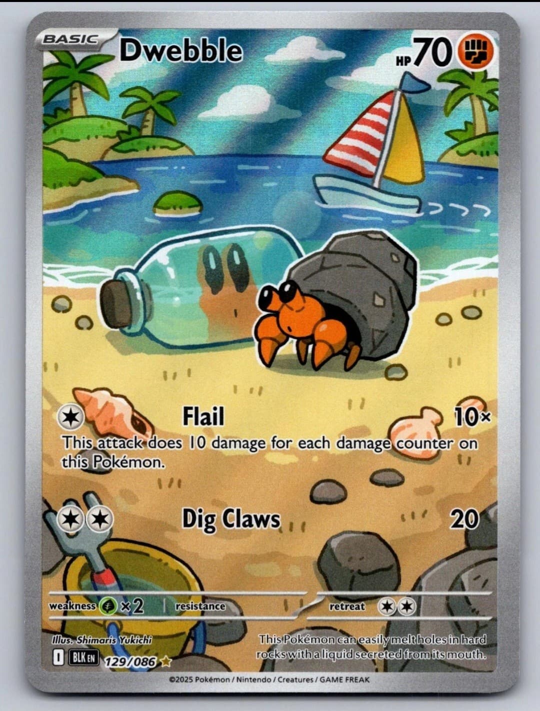 Dwebble 129/086 Holo Illustration Rare Black...