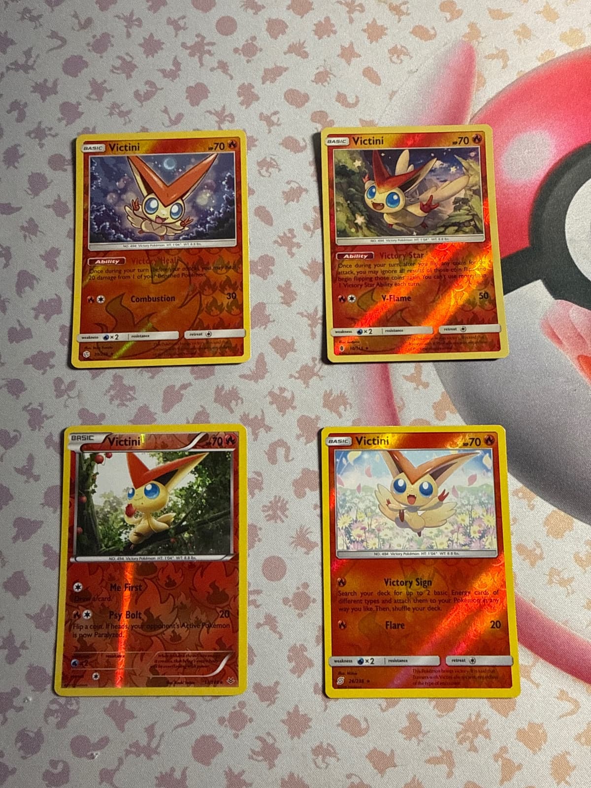 Victini lot (all reverse holos)