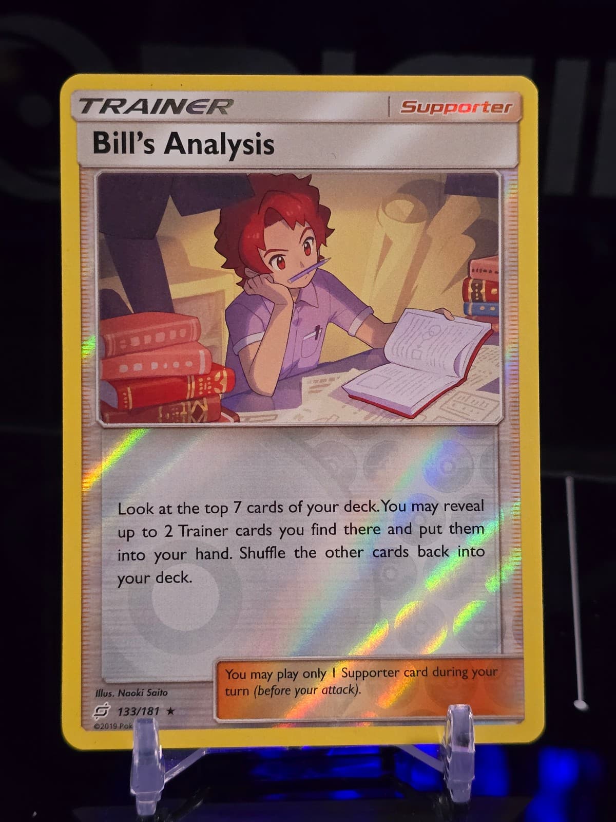 Bill's Analysis Reverse Holo - Team Up Pokemon...