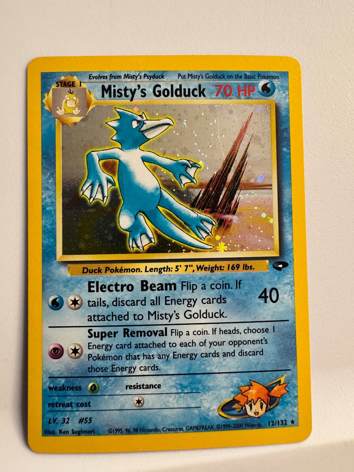 1995 Gym Challenge Misty's Golduck 12/132 Rare...