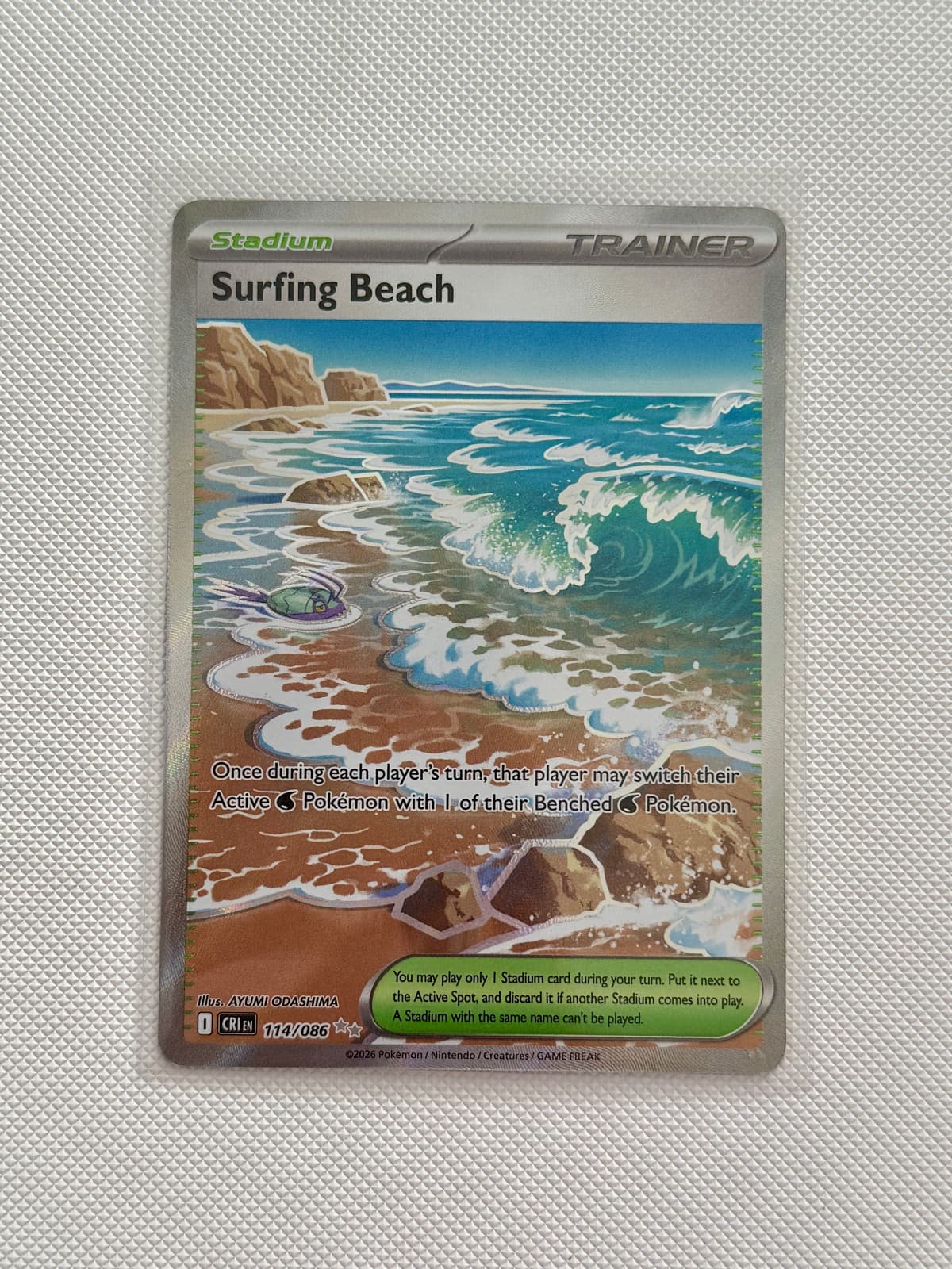 2026 Chaos Rising Surfing Beach 114/86 Ultra Rare