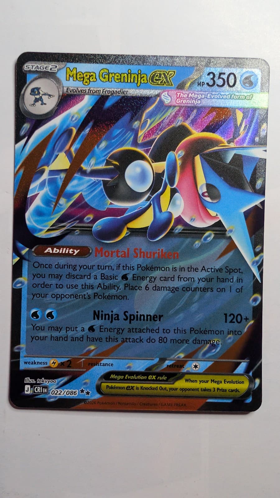 Chaos Rising Mega Greninja ex 022/86