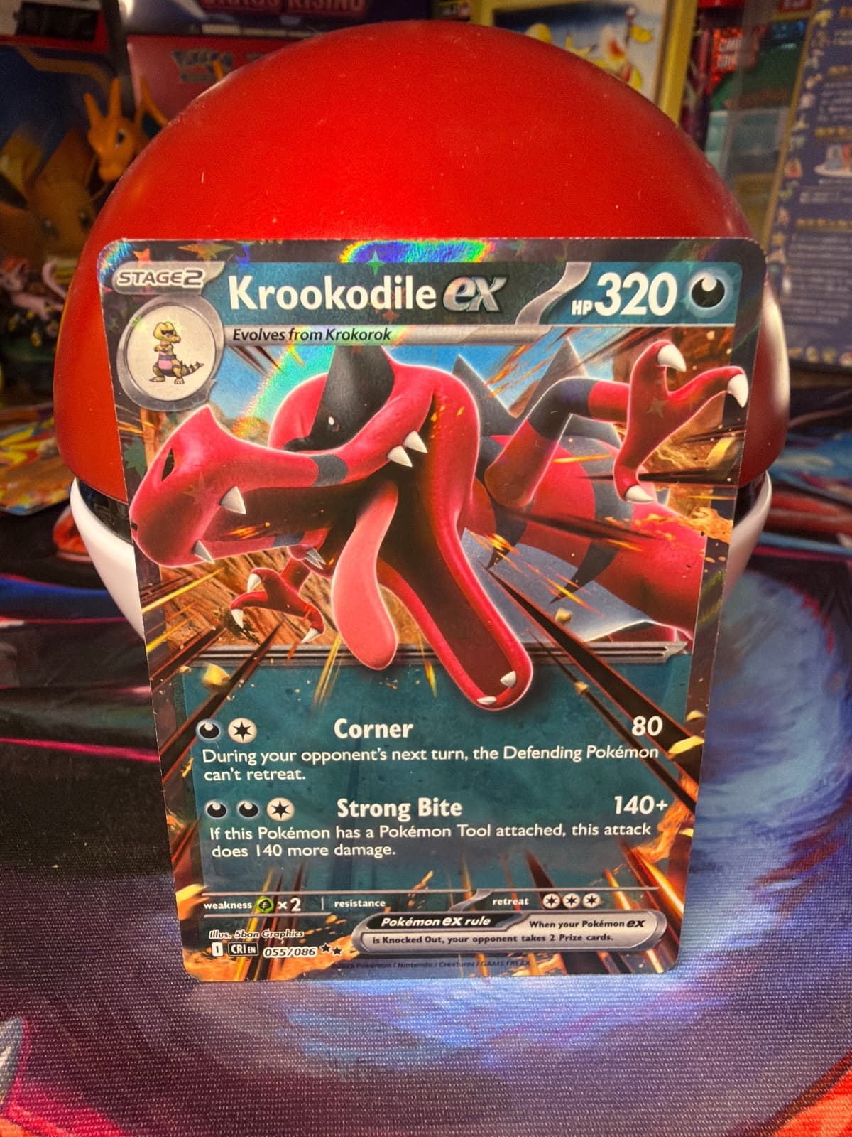 Chaos Rising Krookodile ex 055/86 Double Rare