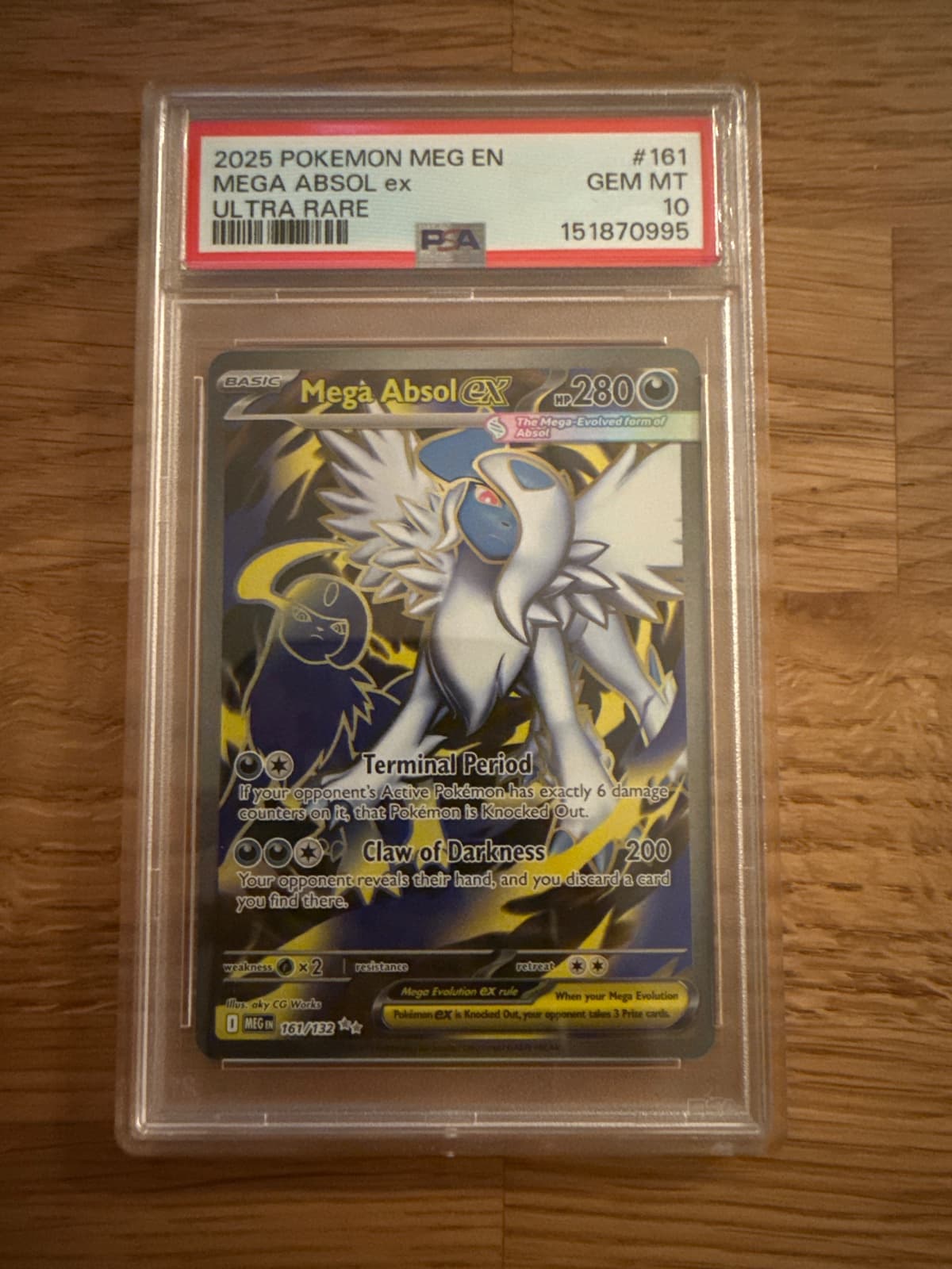 2025 Pokemon MEG EN Mega Absol EX 161/122 PSA 10