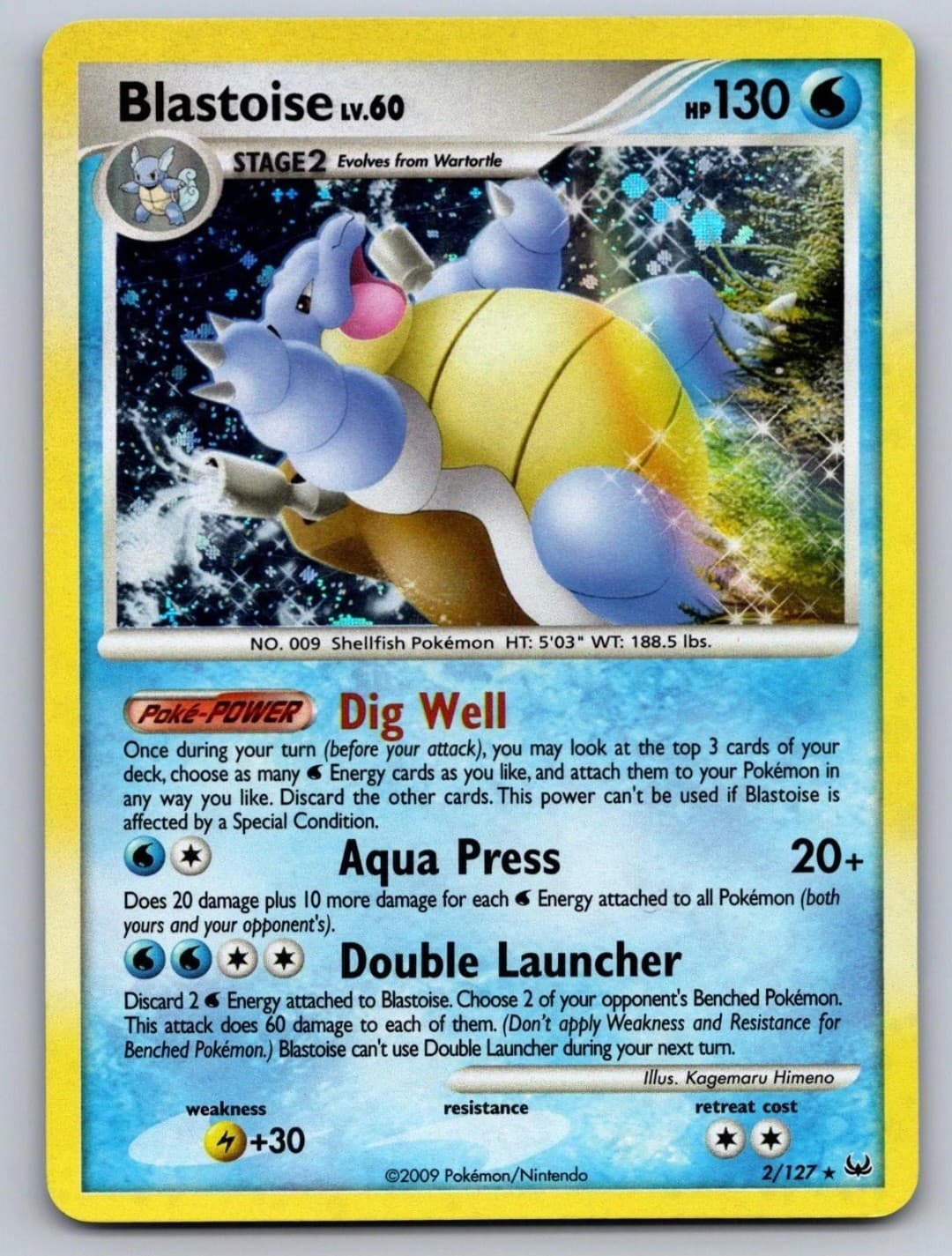 Blastoise 2/127 Holo Rare Platinum Pokemon...