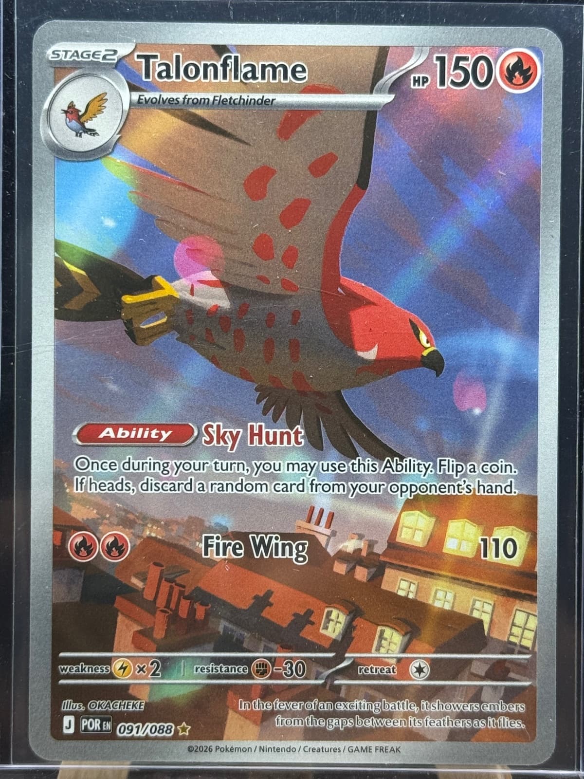 Talonflame 091/88 Perfect Order Illustration Rare