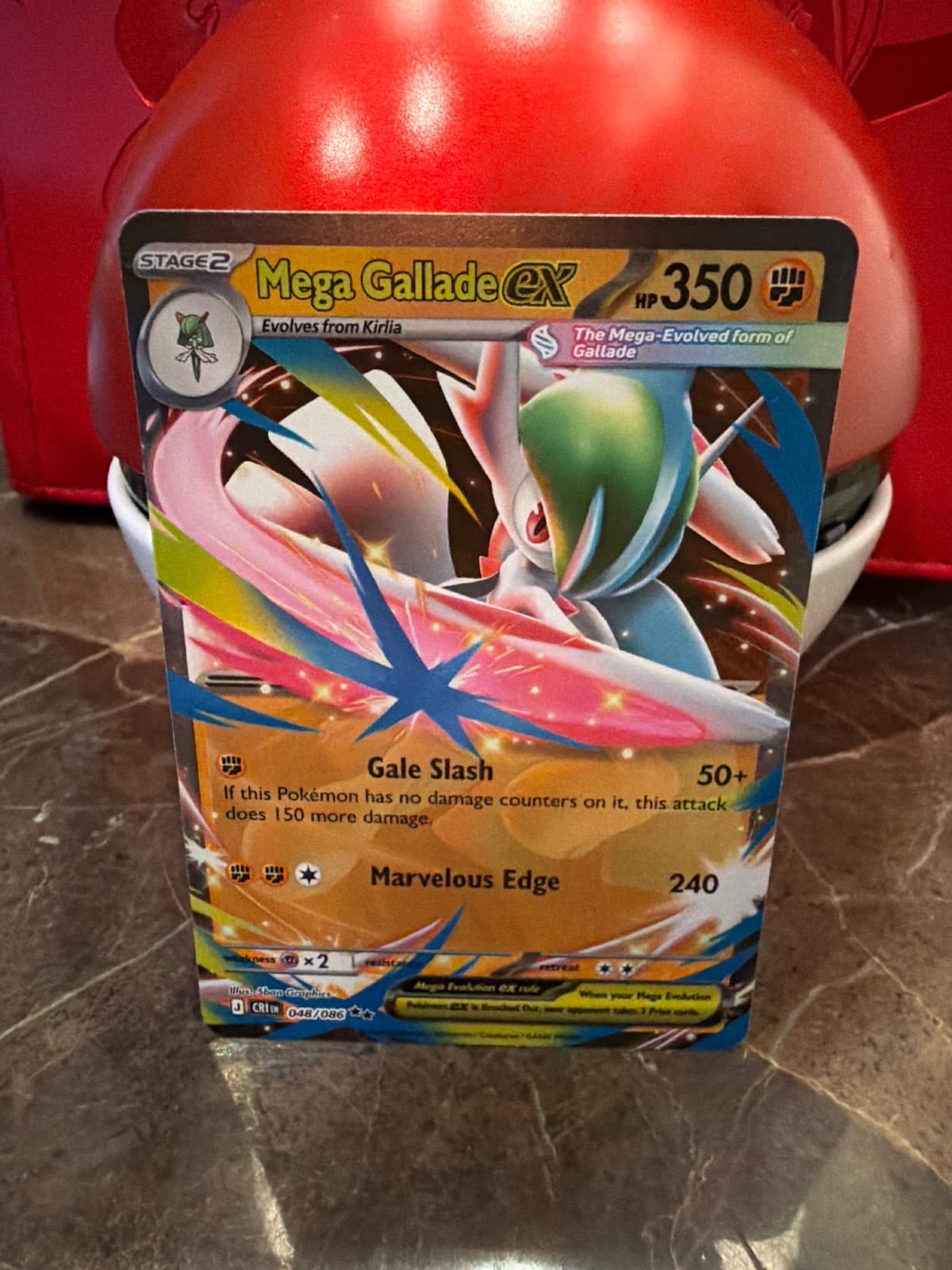 Chaos Rising Mega Gallade ex 048/86 Double Rare