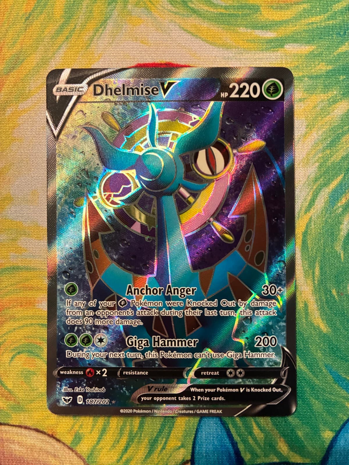 2020 Sword & Shield Dhelmise V 187/202 Ultra Rare